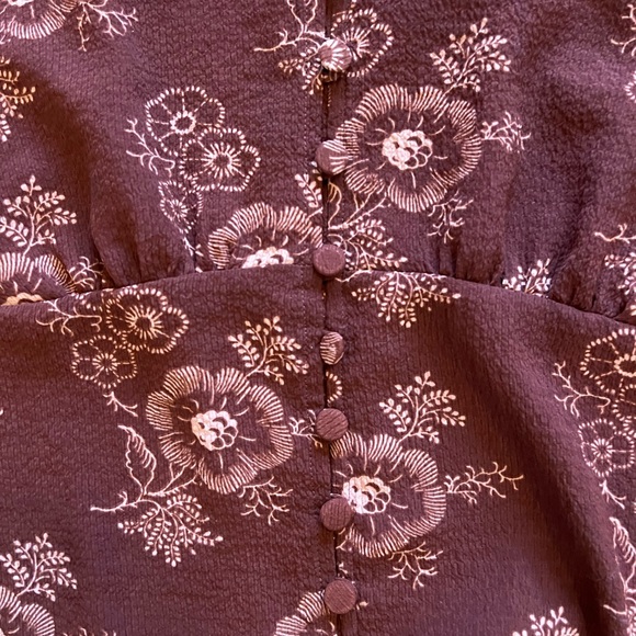 Madewell Peplum Top size Small in burgundy - Picture 3 of 5